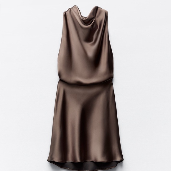 Satin effect mini dress - Picture 1 of 3